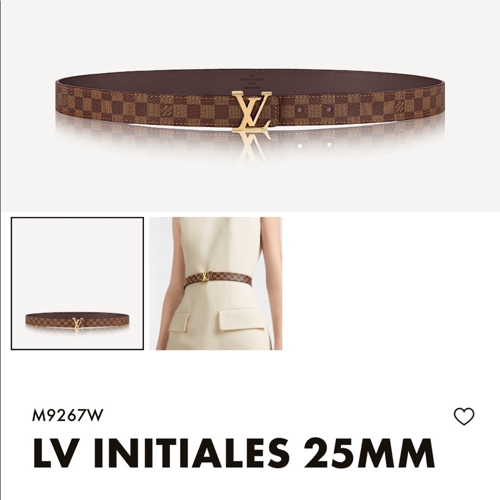 Authentic LV Damier Belt